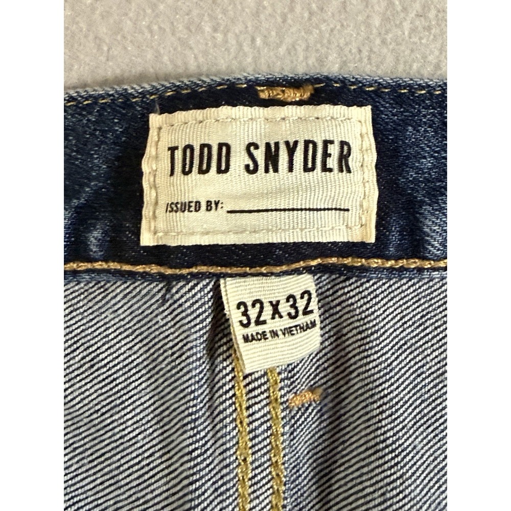 Todd Snyder Slim Men’s Jeans in Faded Blue Denim - Picture 4 of 8